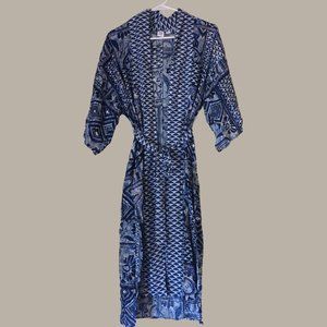 Gap kimono robe xxs geometric blue